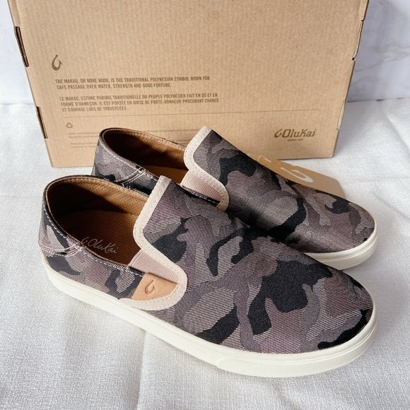 Olukai Pehuea Pa'i Womens Soft Pink/Ke Au Camo Slip-on Shoe Loafer US 6 - Picture 4 of 8